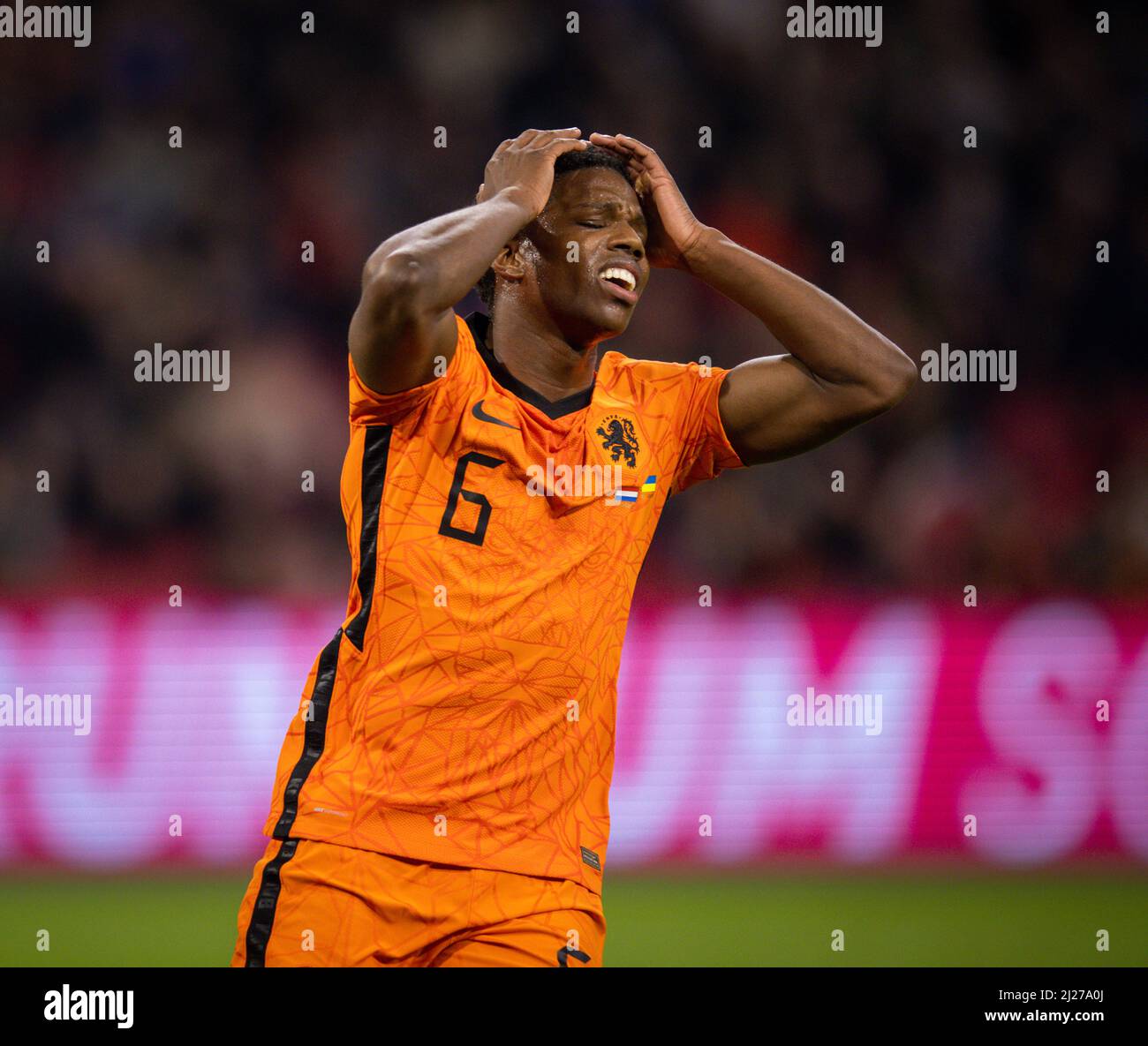 Tirell Malacia (Niederlande) Niederlande - Deutschland Olanda - Germania 29.03.2022, Fussball; DFB, Saison 2021/22 Foto: Moritz Müller Copyrig Foto Stock