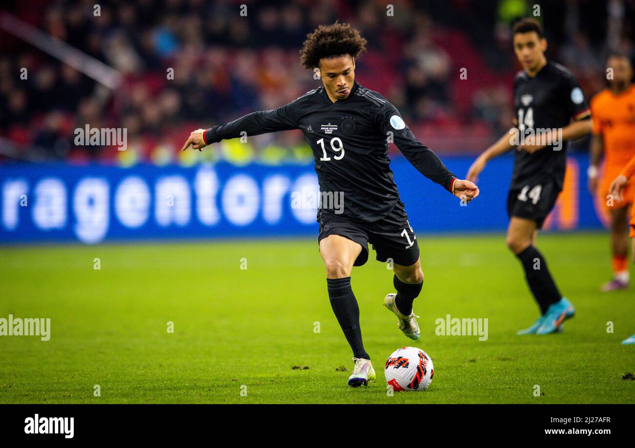 Leroy sane (Deutschland) Niederlande - Deutschland Olanda - Germania 29.03.2022, Fussball; DFB, Saison 2021/22 Foto: Moritz Müller Copyright (. Foto Stock