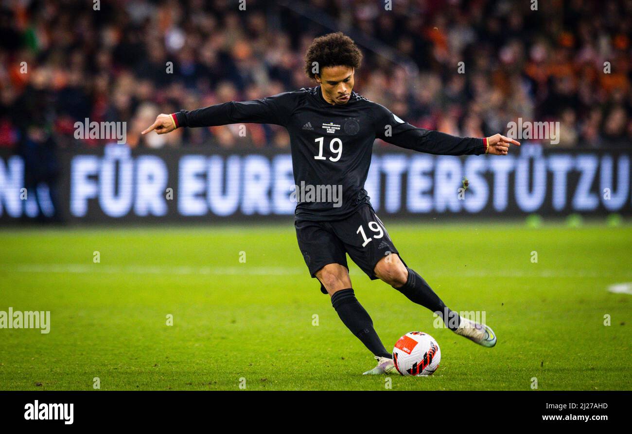 Leroy sane (Deutschland) Niederlande - Deutschland Olanda - Germania 29.03.2022, Fussball; DFB, Saison 2021/22 Foto: Moritz Müller Copyright (. Foto Stock