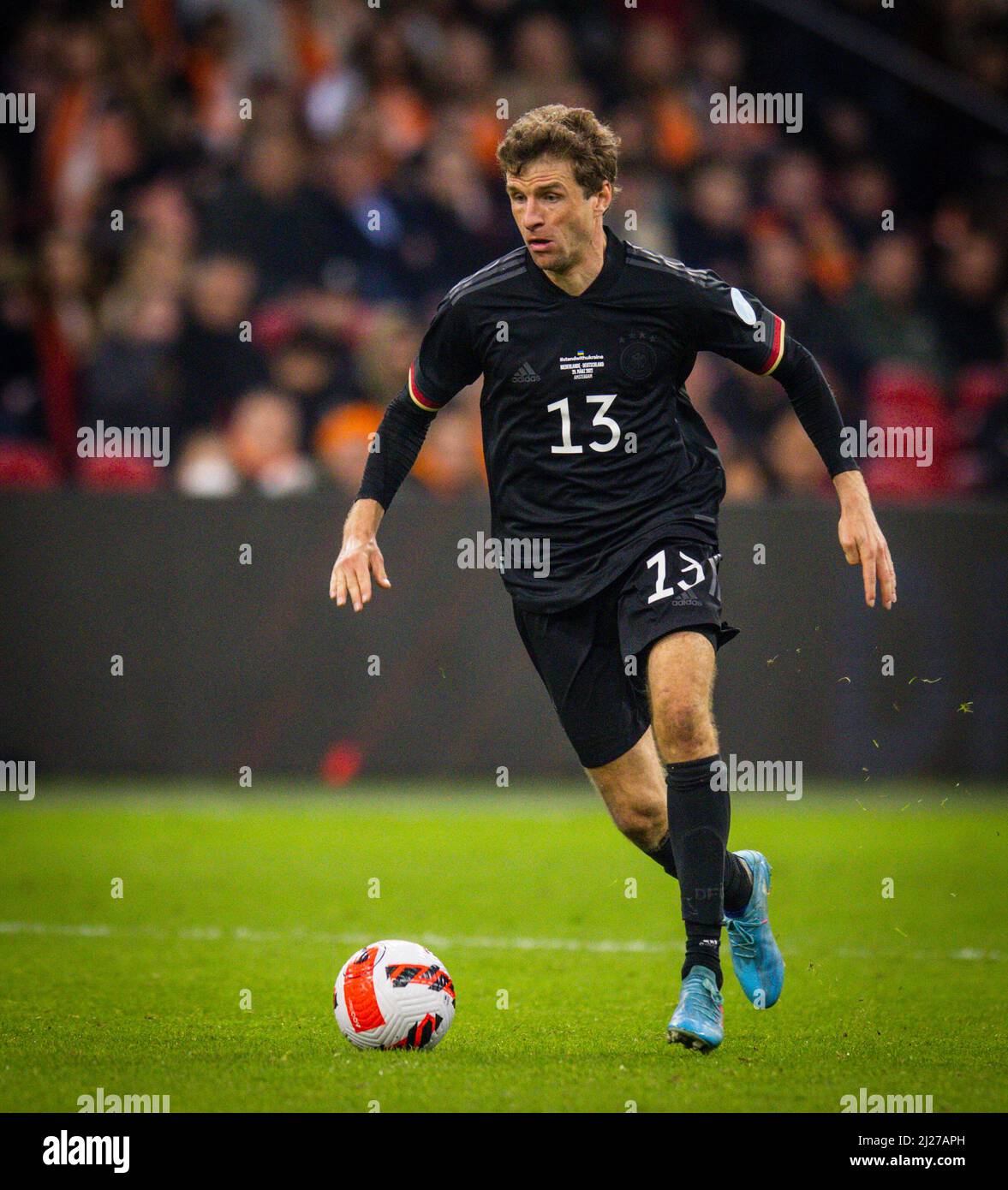 Thomas Müller (Deutschland) Niederlande - Deutschland Olanda - Germania 29.03.2022, Fussball; DFB, Saison 2021/22 Foto: Moritz Müller Copyrigh Foto Stock