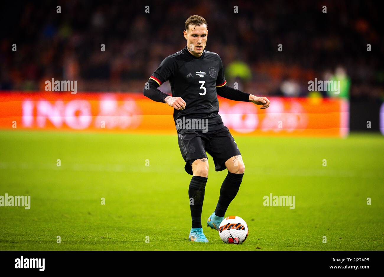 David Raum (Deutschland) Niederlande - Deutschland Olanda - Germania 29.03.2022, Fussball; DFB, Saison 2021/22 Foto: Moritz Müller Copyright (. Foto Stock