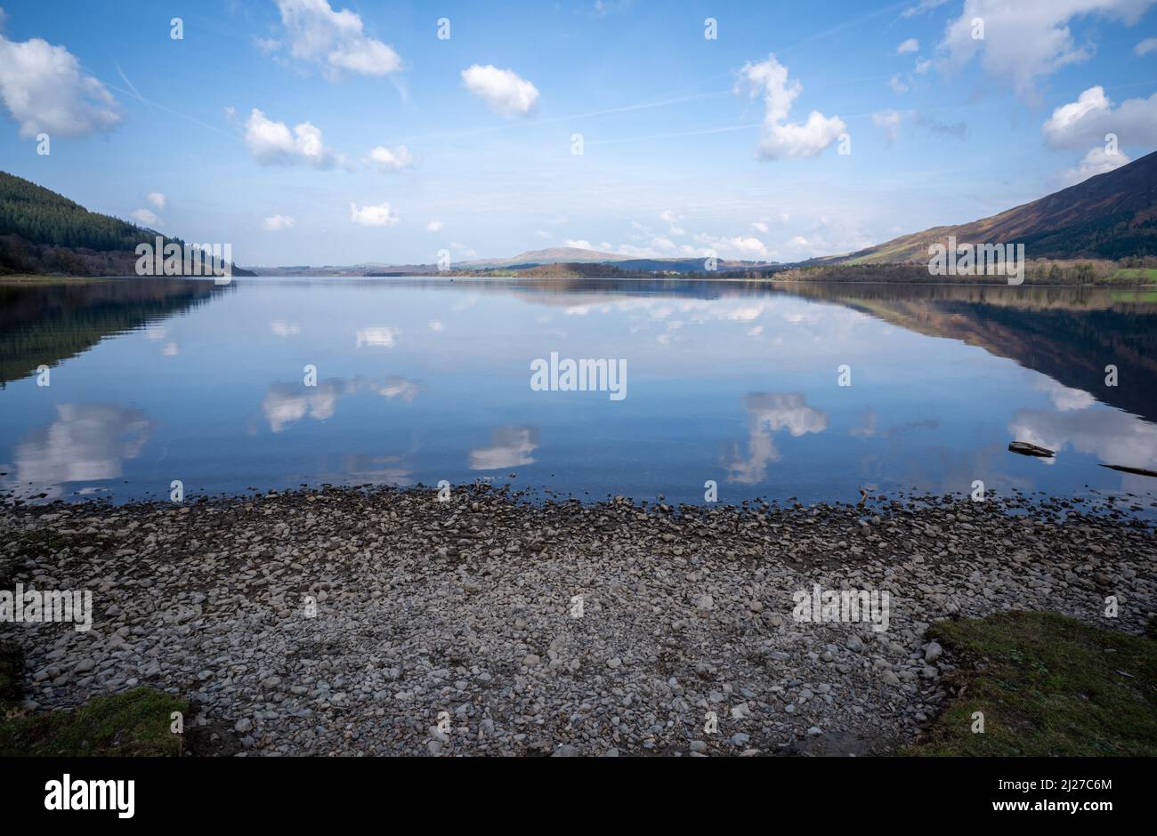 Bassenthwaite Lake National Nature Reserve nel Lake District, Cumbria Foto Stock