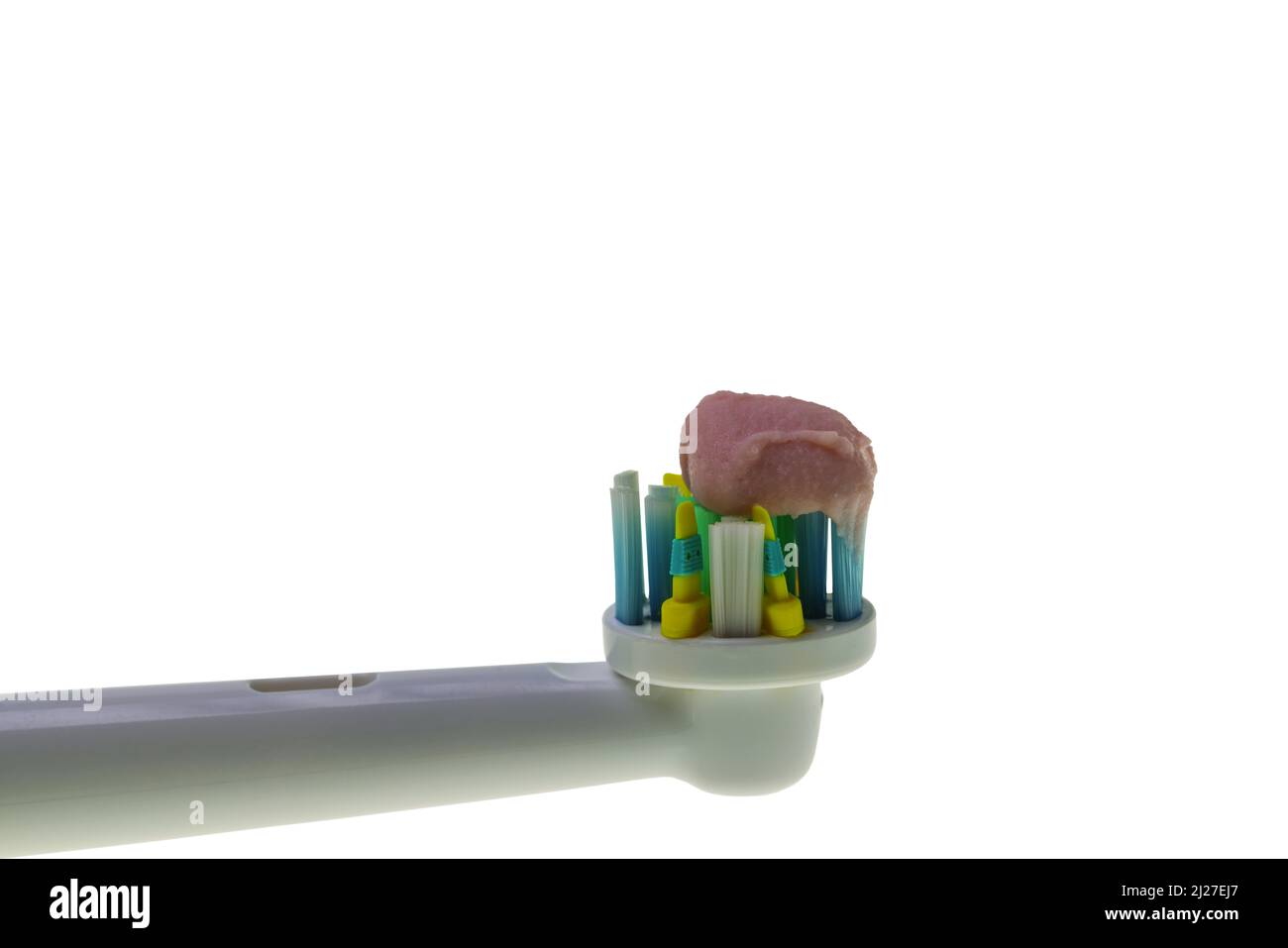 Vista della testina automatica dello spazzolino con dentifricio isolato su  sfondo bianco. Svezia Foto stock - Alamy