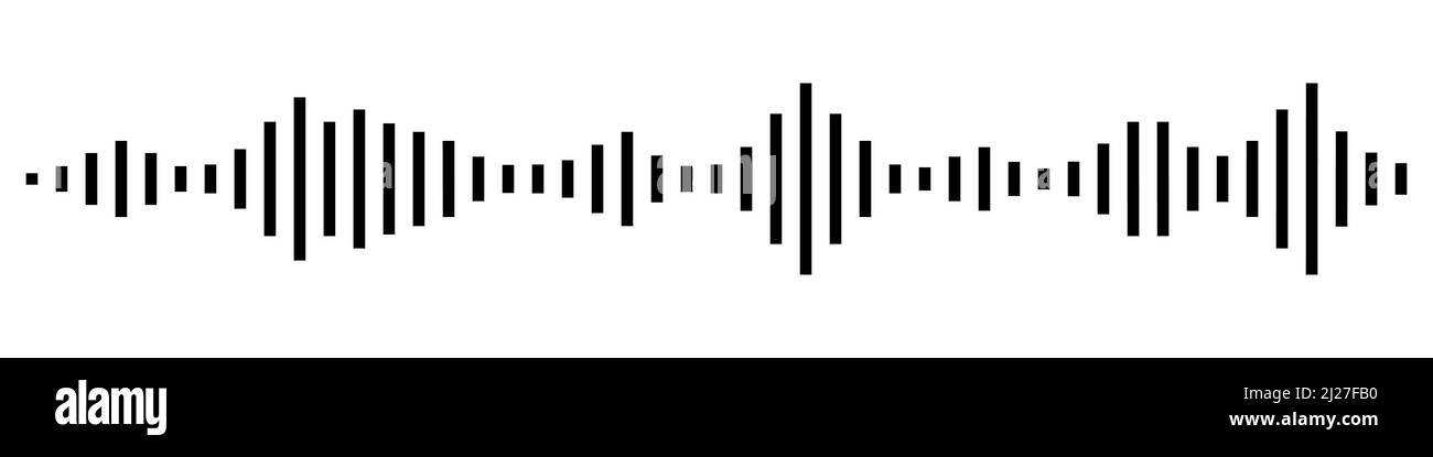 Onde nere come equalizzatore Illustrazione Vettoriale
