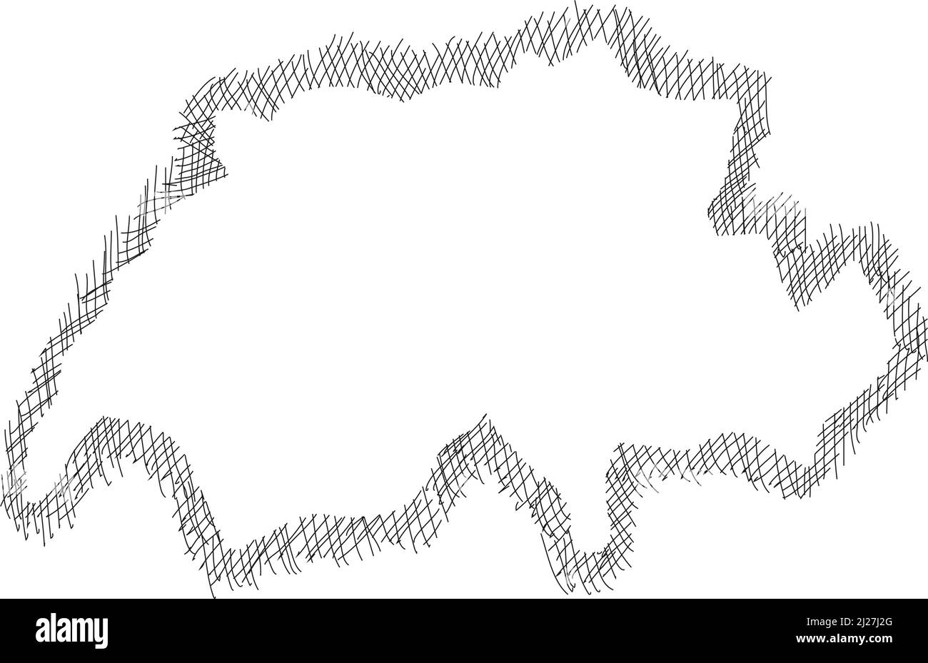 Mappa Svizzera, illustrazione grafica vettoriale. Illustrazione Vettoriale
