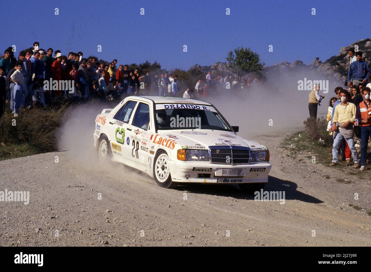 Dodi Panzera (ITA) Roberto Lanza (ITA) Mercedes 190E 2,3 16v GRA Orlando  Redolfi Biella Corse Foto stock - Alamy