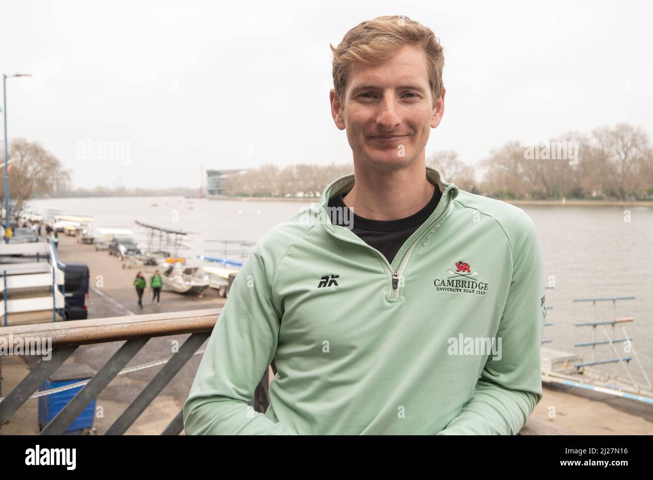 Londra, Regno Unito. 30th Mar 2022. Gli equipaggi di James Hunter.Oxford & Cambridge incontrano la stampa al London Rowing Club su Putney Embankment. Gli equipaggi maschili e femminili per la gara di barche di domenica hanno partecipato a un evento stampa Meet the. Credit: Peter Hogan/Alamy Live News Foto Stock