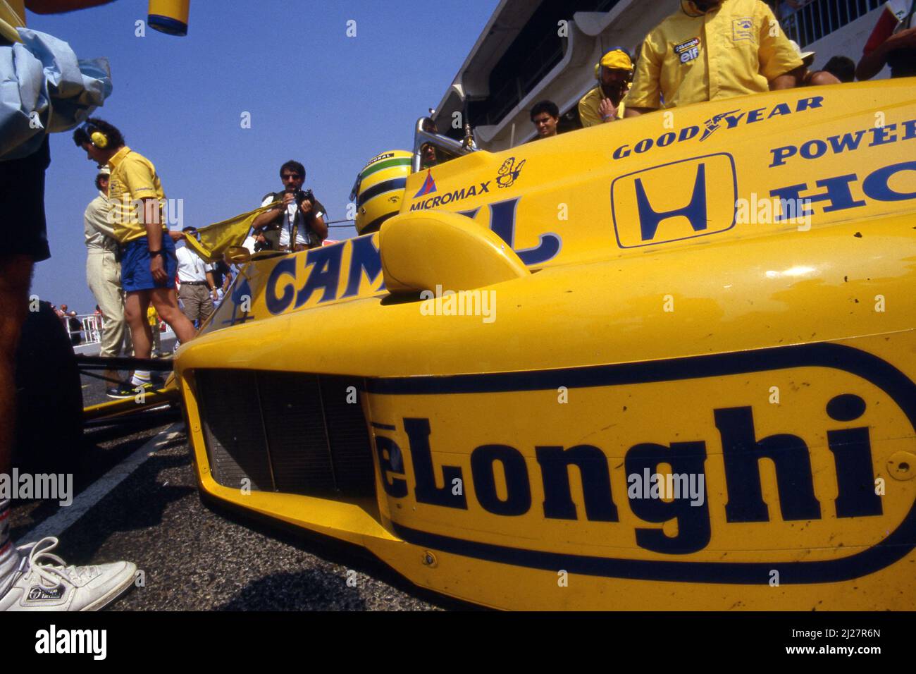 Ayrton Senna da Silva (BRA) Lotus 99T Honda Foto Stock