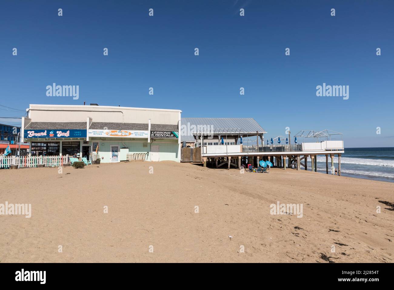 Salisbury, USA - 28 settembre 2017: Passeggiata sulla spiaggia a Salisbury, USA. La spiaggia è aperta al pubblico e si aggiunge alla diversità di Salisbury. Foto Stock