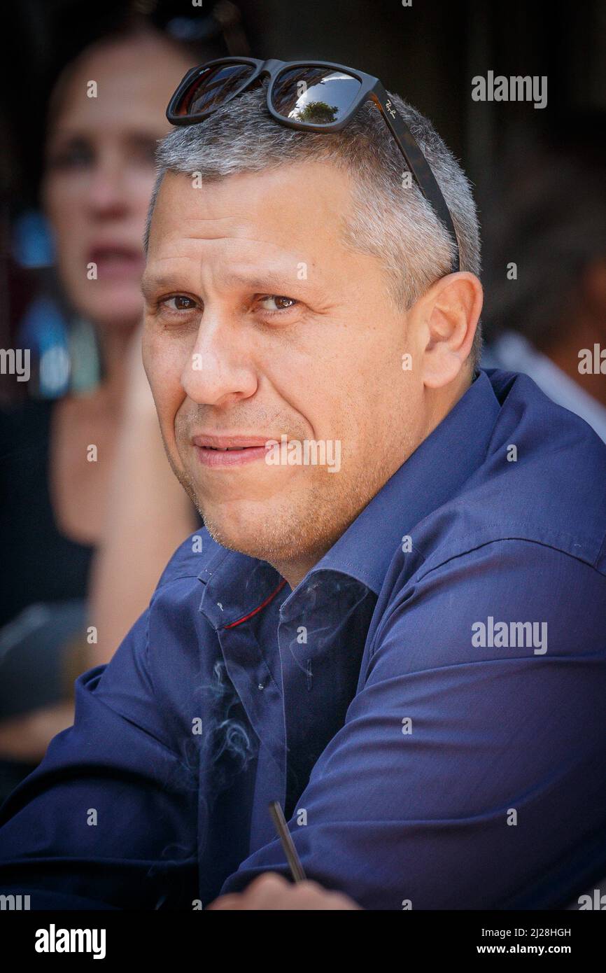 2015-06-27 14:12:36 NLD/Amsterdam/20150627 -Martin Kok op het terras, netherlands out - belgium out Credit: ANP/Alamy Live News Foto Stock