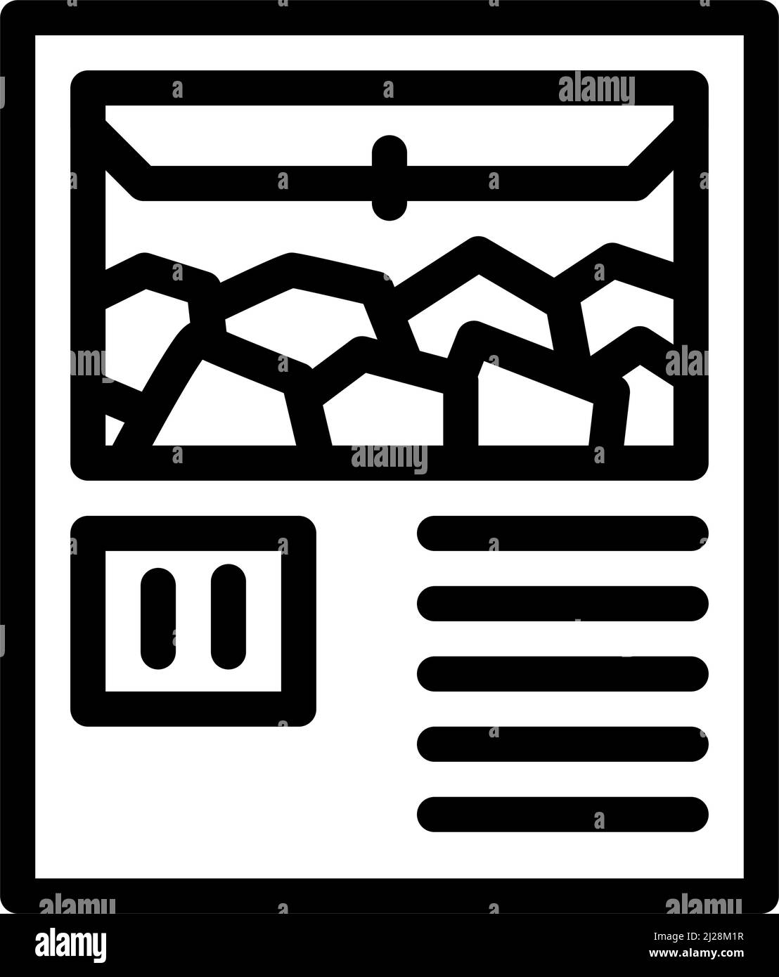 illustrazione vettoriale dell'icona della linea delle macchine per il ghiaccio Illustrazione Vettoriale