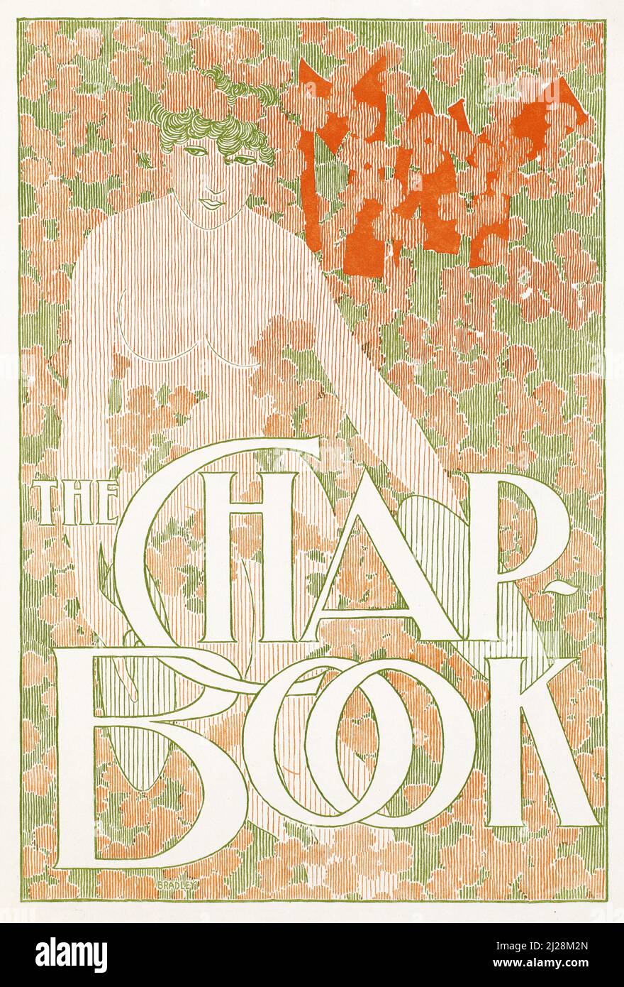 Will Bradley artwork - The Chap book (1895) American Art Nouveau - Poster vecchio e vintage / copertina rivista. Foto Stock