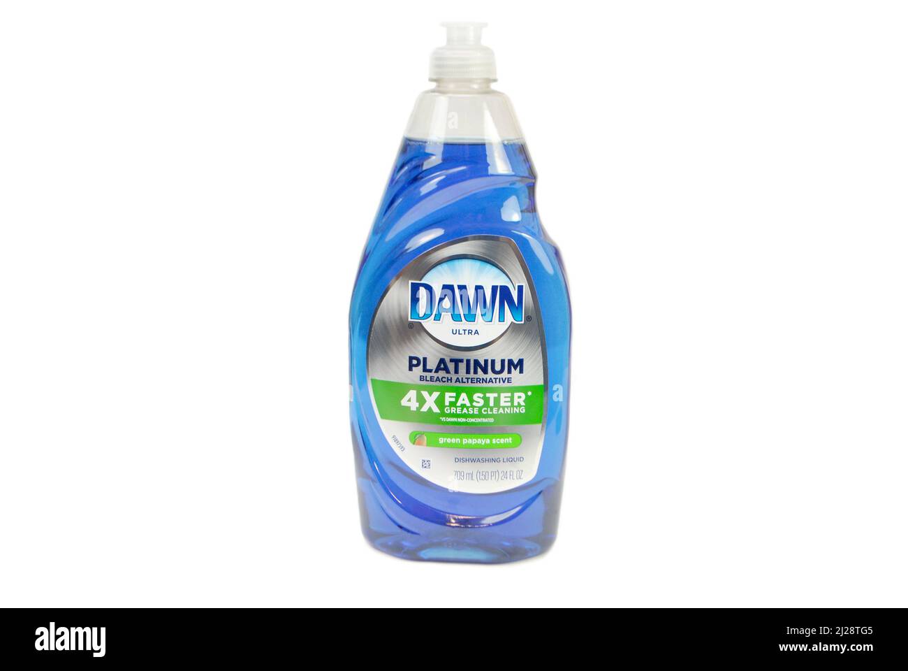 Dawn Ultra piatto liquido platino candeggina alternativa - Verde papaya profumo Foto Stock