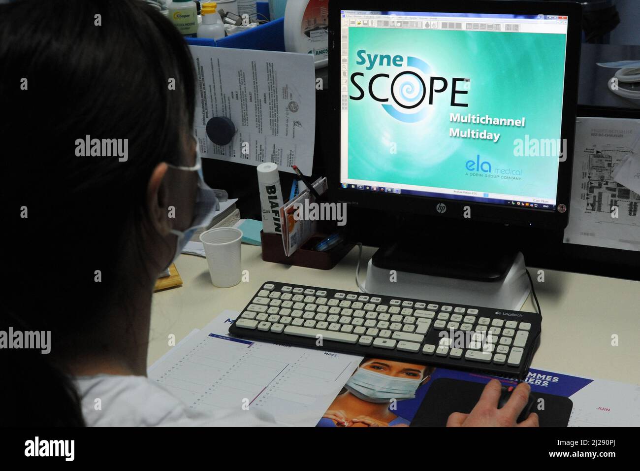 ecg Holter Foto Stock