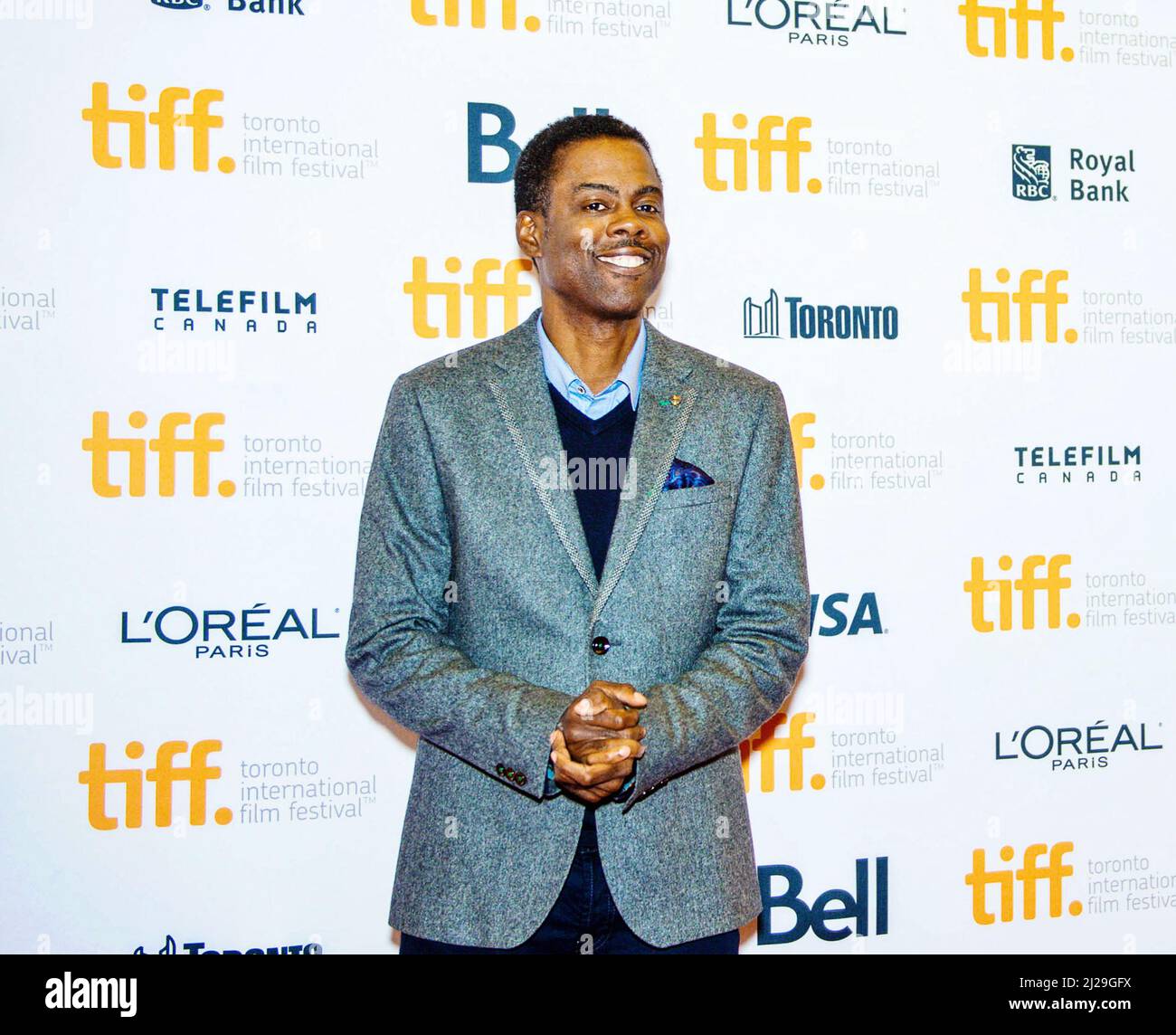 28 marzo 2022 - il comico Chris Rock's comedy tour sales surge dopo Will Smith's Oscars slap. Foto di file: TIFF 2014, Toronto, Ontario, Canada. (Credit Image: © Brent Perniac/AdMedia via ZUMA Press Wire) Foto Stock