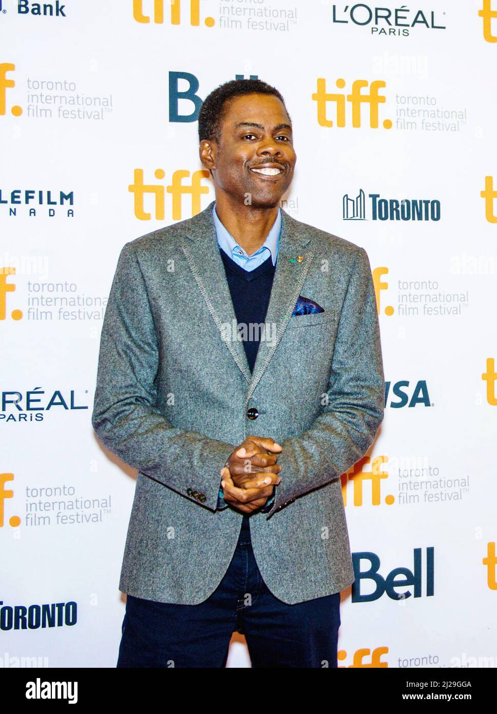 28 marzo 2022 - il comico Chris Rock's comedy tour sales surge dopo Will Smith's Oscars slap. Foto di file: TIFF 2014, Toronto, Ontario, Canada. (Credit Image: © Brent Perniac/AdMedia via ZUMA Press Wire) Foto Stock