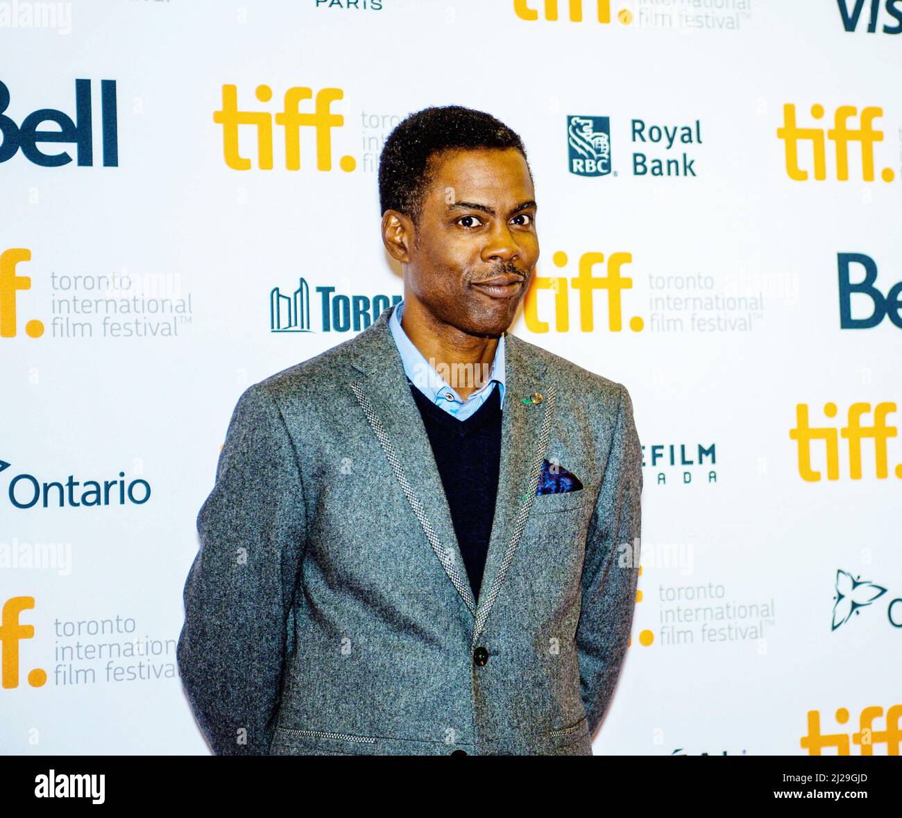 28 marzo 2022 - il comico Chris Rock's comedy tour sales surge dopo Will Smith's Oscars slap. Foto di file: TIFF 2014, Toronto, Ontario, Canada. (Credit Image: © Brent Perniac/AdMedia via ZUMA Press Wire) Foto Stock