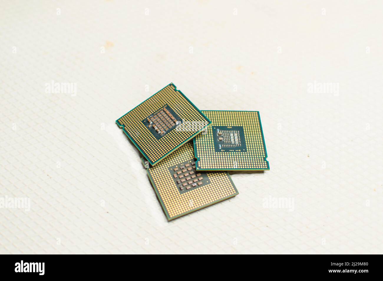 Microprocessori per computer, tre processori per computer Foto Stock