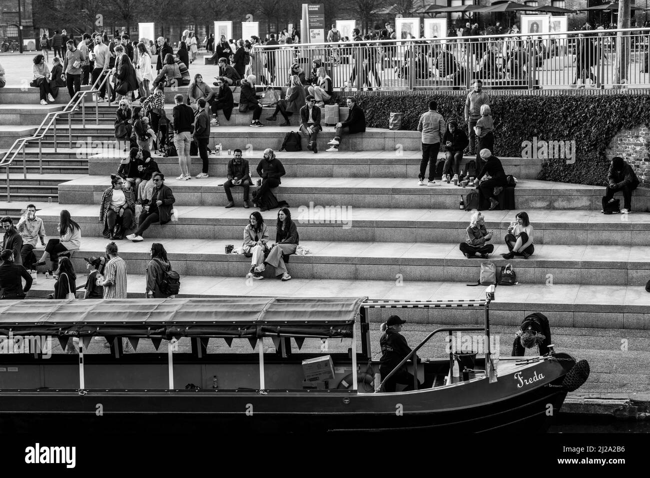 Londra intorno a Kings Cross Horse Guards e Trafalgar Square Foto Stock