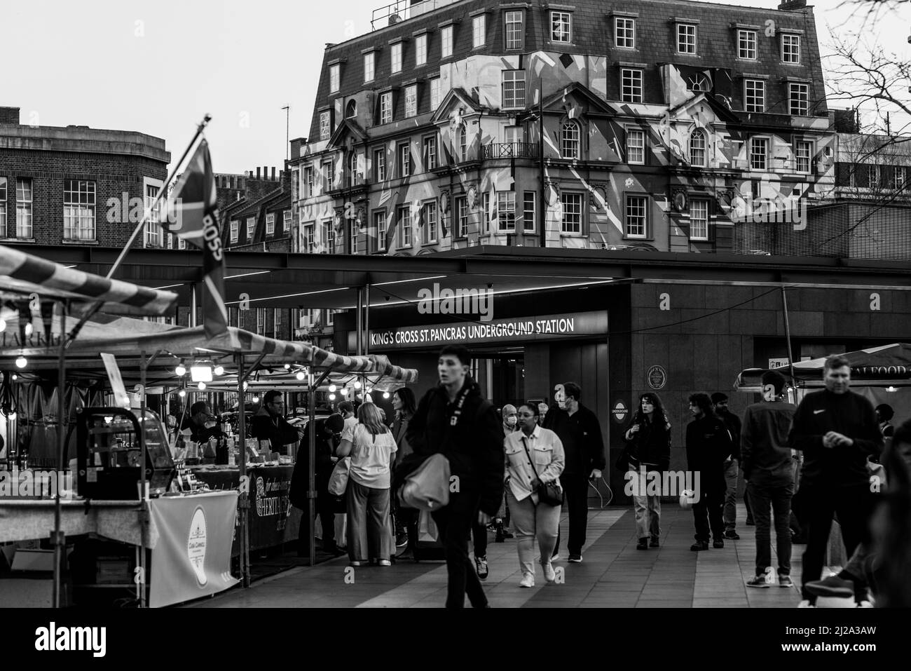 Londra intorno a Kings Cross Horse Guards e Trafalgar Square Foto Stock