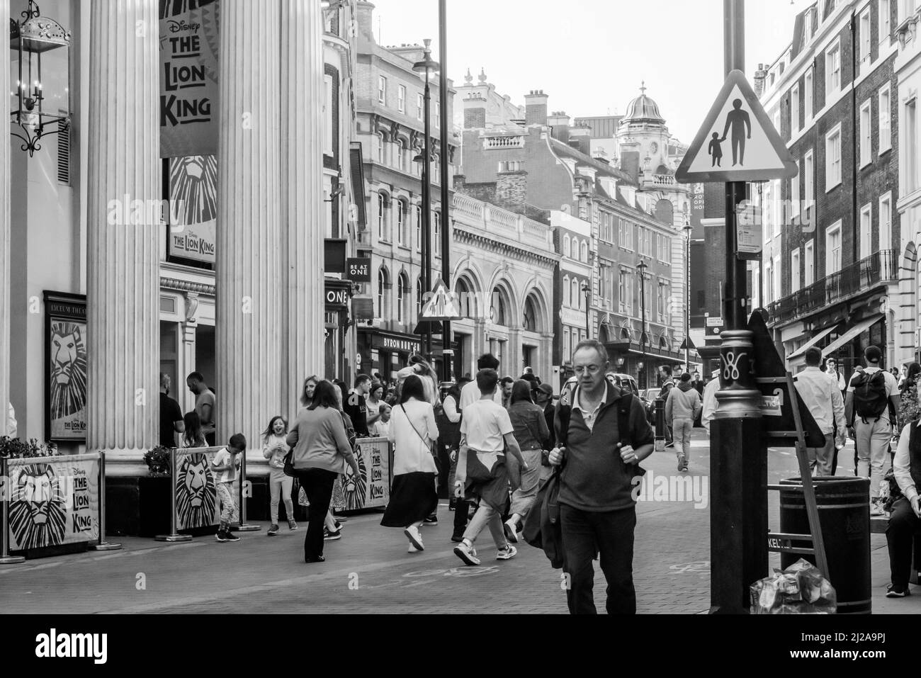 Londra intorno a Kings Cross Horse Guards e Trafalgar Square Foto Stock