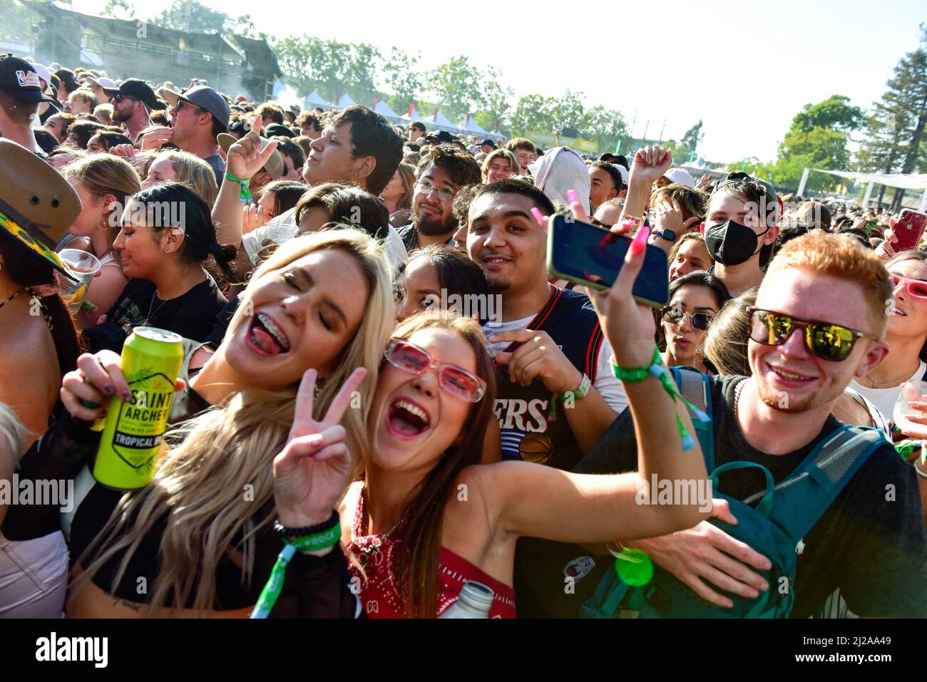 Pubblico di concerti al BottleRock Festival 2021 Foto Stock