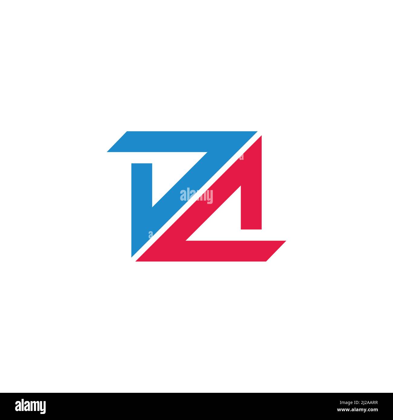 lettere dc frecce quadrate colorate vettore logo Illustrazione Vettoriale