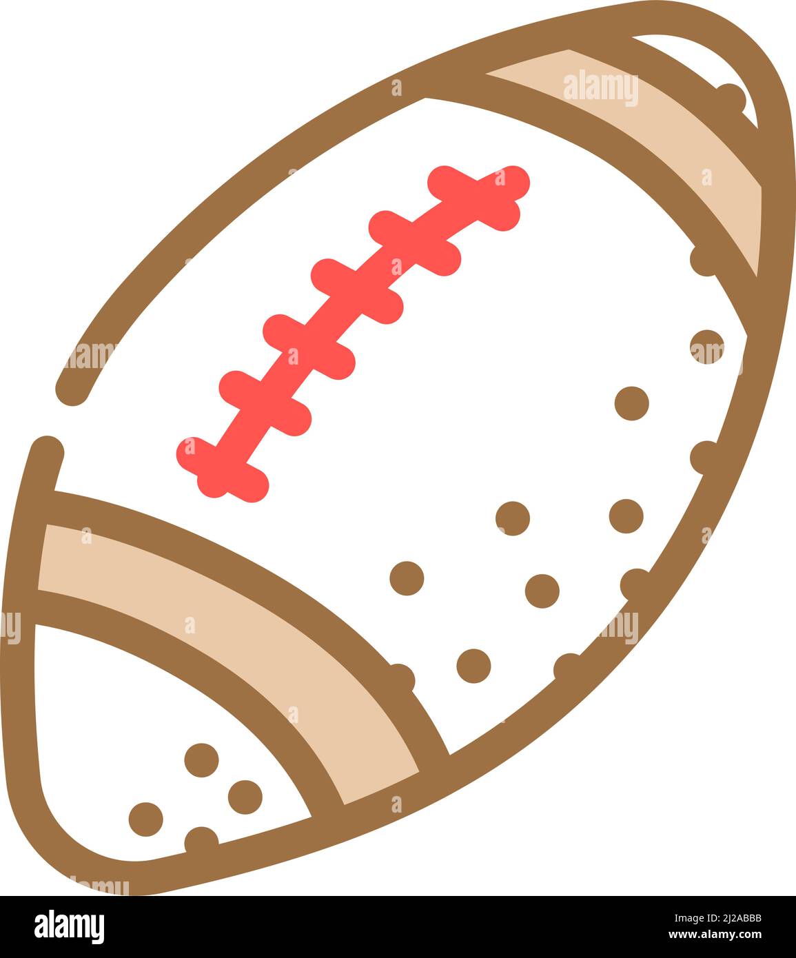 palla american football gioco accessorio colore icona vettore illustrazione Illustrazione Vettoriale