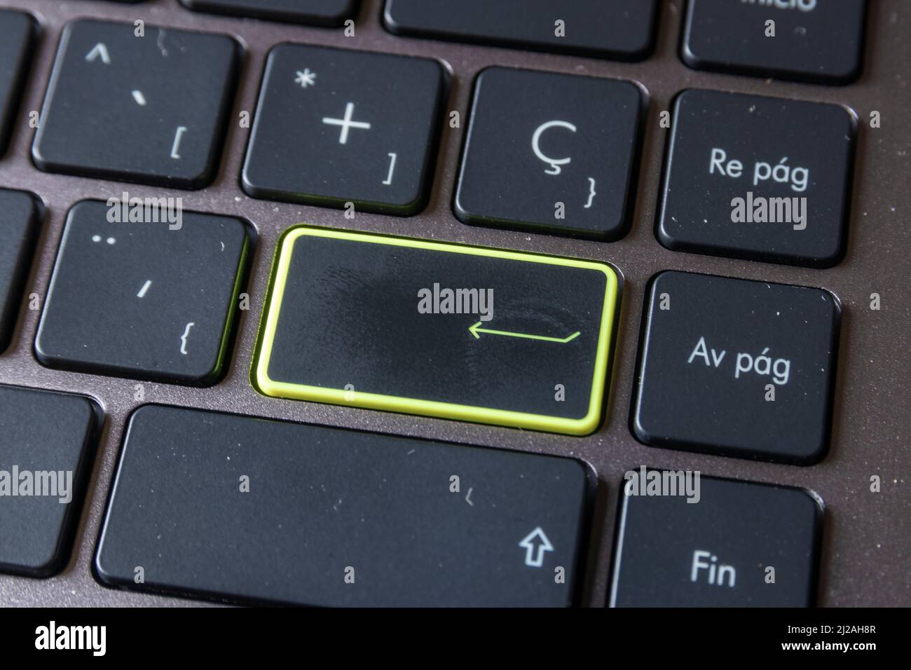 tasti neri del computer Foto Stock