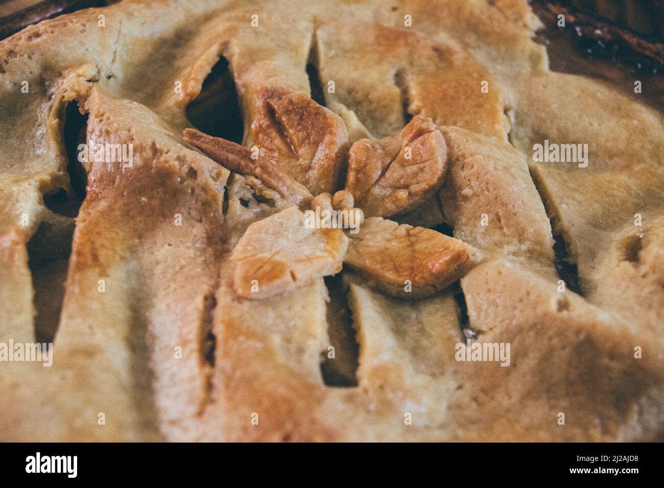 In casa la torta di mele Foto Stock