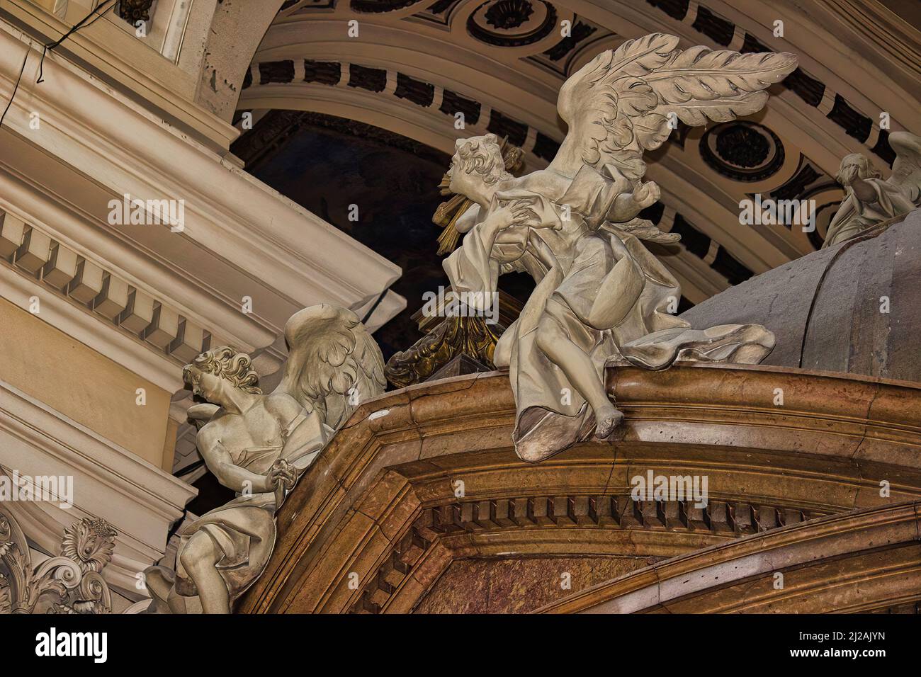 Dettagli architettonici della famosa Basilica di Nuestra Señora del Pilar, (Basilica Cattedrale di nostra Signora del pilastro) Saragozza, Spagna, Aragona Foto Stock