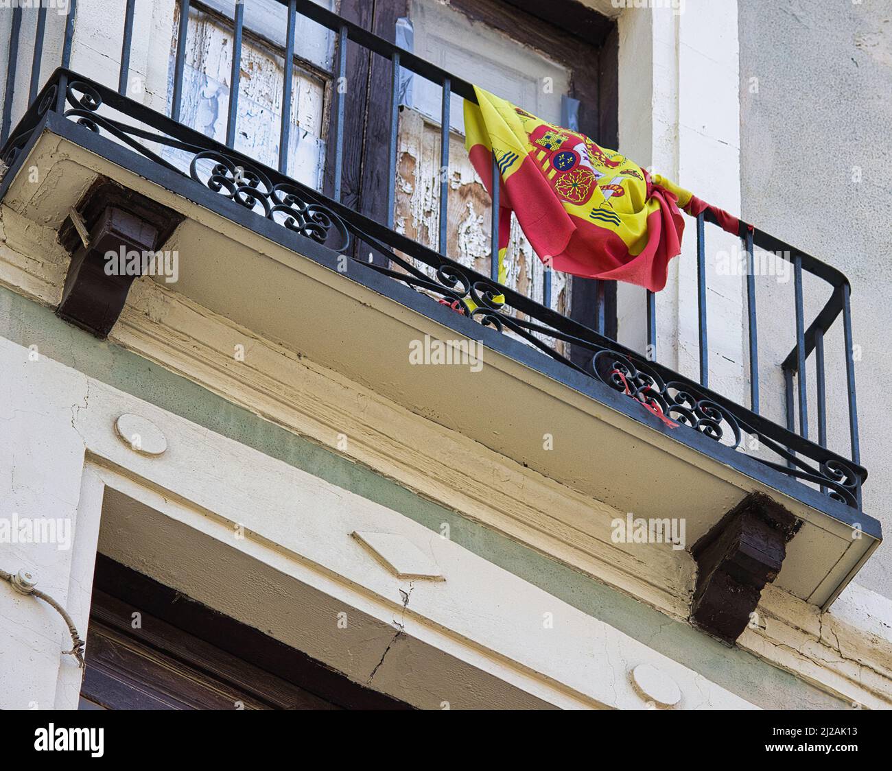 Alcuni dettagli architettonici di edifici storici nella splendida città di Saragozza in Spagna Foto Stock