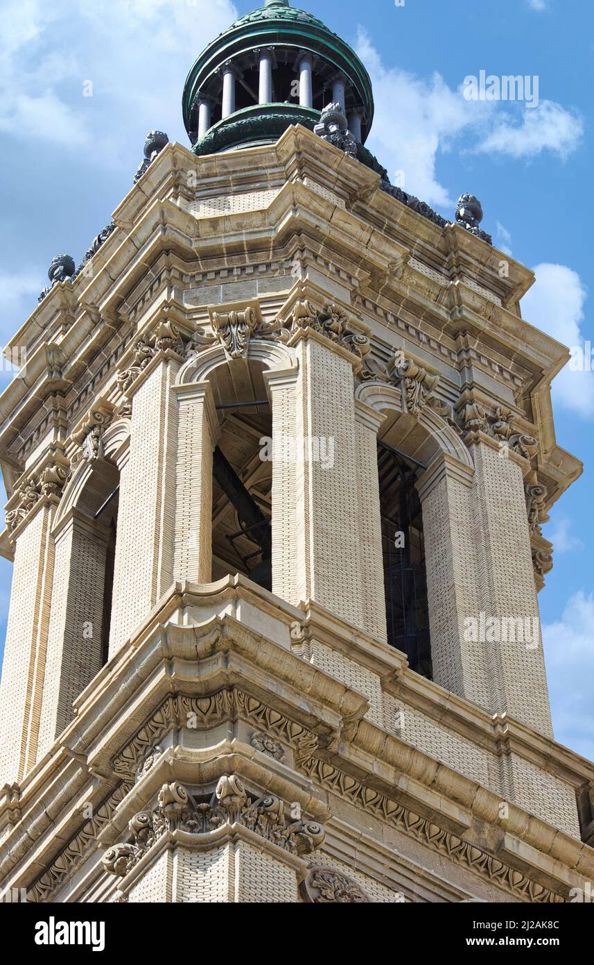 Dettagli architettonici della famosa Basilica di Nuestra Señora del Pilar, (Basilica Cattedrale di nostra Signora del pilastro) Saragozza, Spagna, Aragona Foto Stock