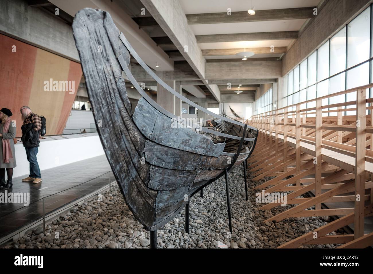 Immagini dal Museo delle navi vichinghe di Roskilde, Danimarca. Foto Stock