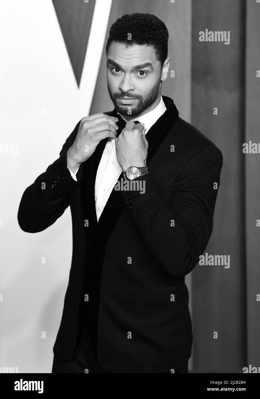 27th marzo 2022, Los Angeles, USA. Reg-Jean Page partecipa al Vanity Fair Oscar Party 2022, Walis Annenberg Center for the Performing Arts, Los An Foto Stock