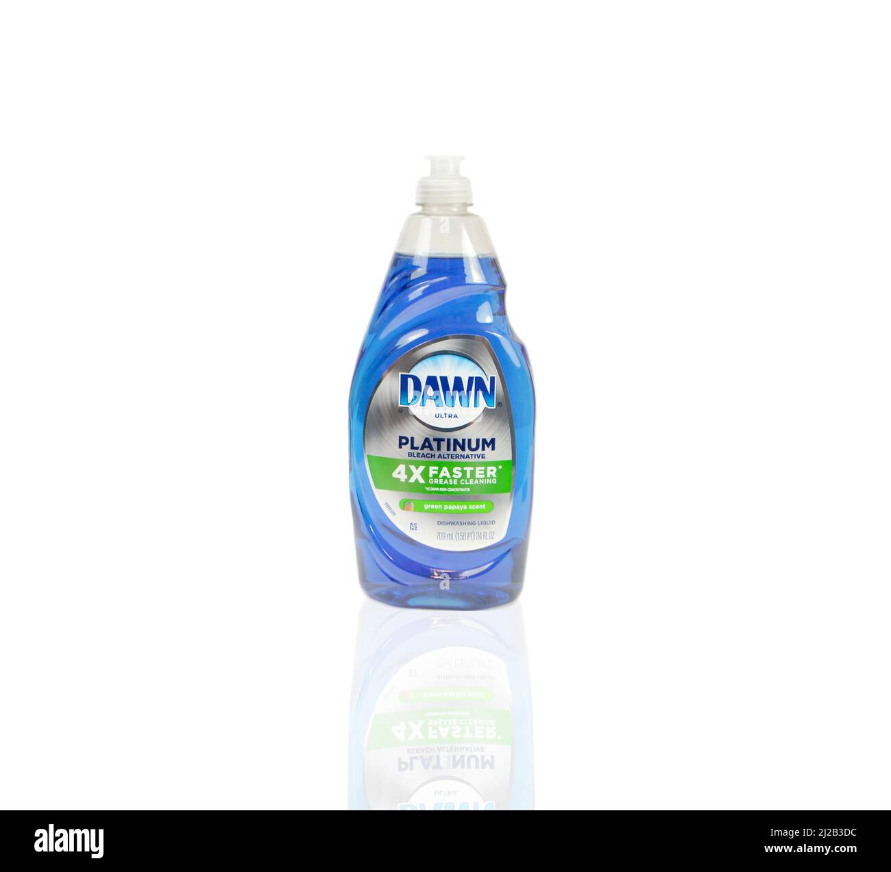 Dawn Ultra piatto liquido platino candeggina alternativa - Verde papaya profumo Foto Stock