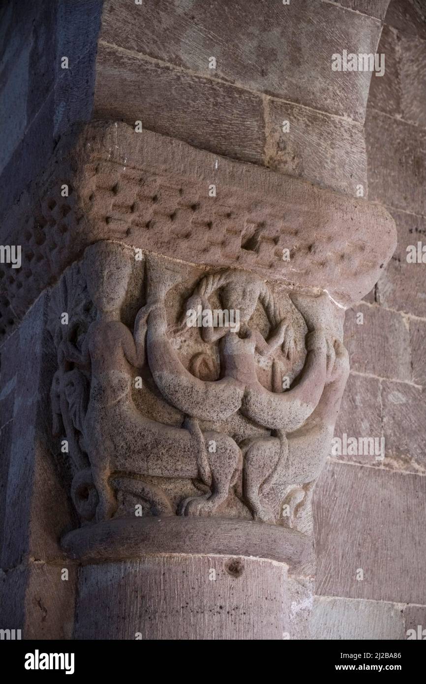 Bessuejouls (Francia meridionale): Chiesa di Saint-Pierre (Chiesa di St PeterÕs), edificio registrato come National Historic Landmark (francese 'Monument histo Foto Stock