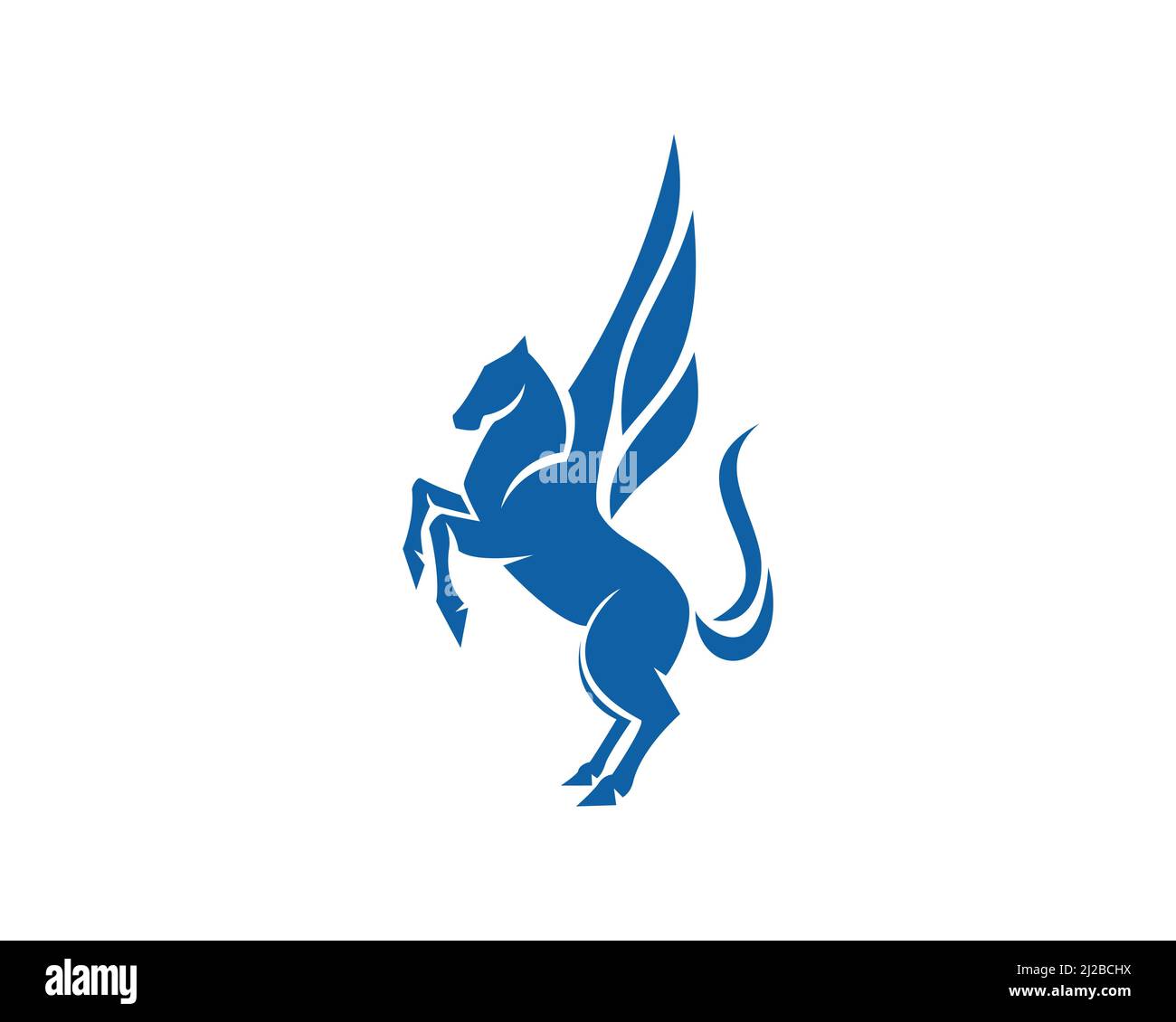 Pegasus in piedi un vettore creatura Legenda Illustrazione Vettoriale