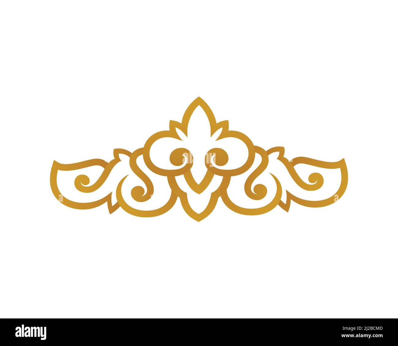 Vintage Elegant Gold Tiara Illustration Vector Illustrazione Vettoriale