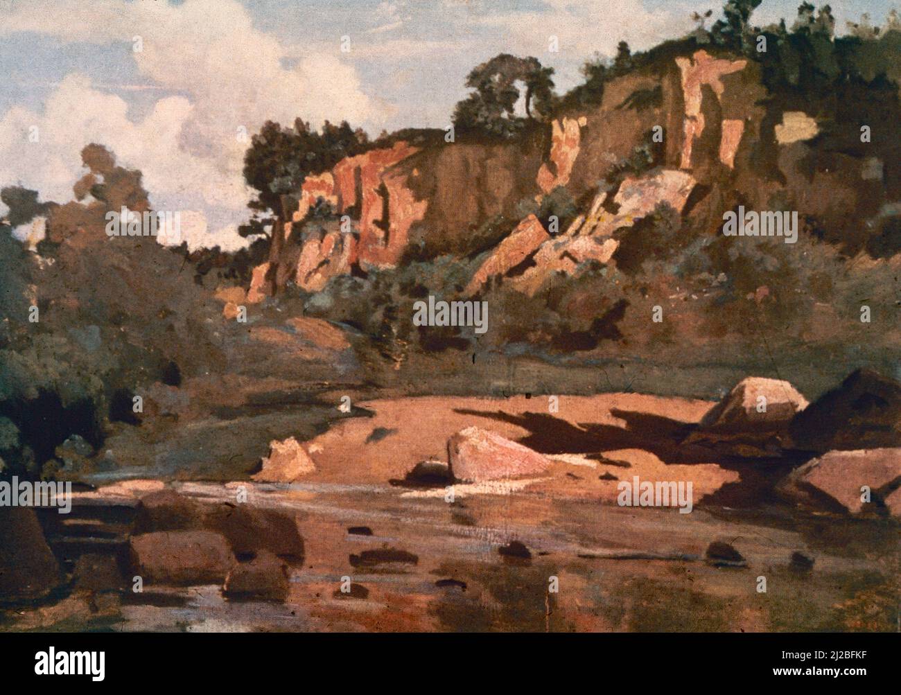 Pittura dell'artista francese Jean-Baptiste-Camille Corot, 1830s Foto Stock