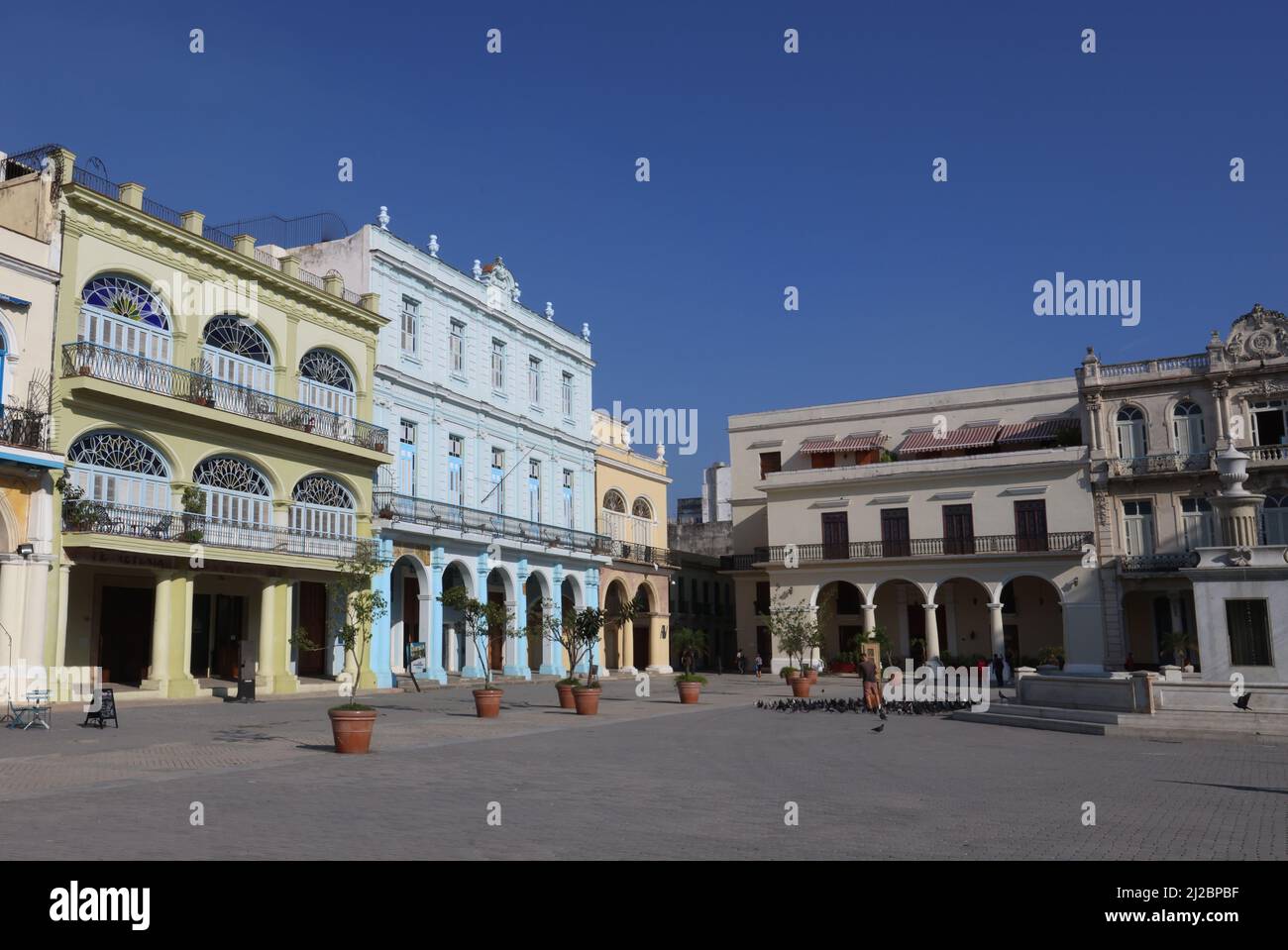 La Plaza Vieja a l'Avana, Cuba Foto Stock