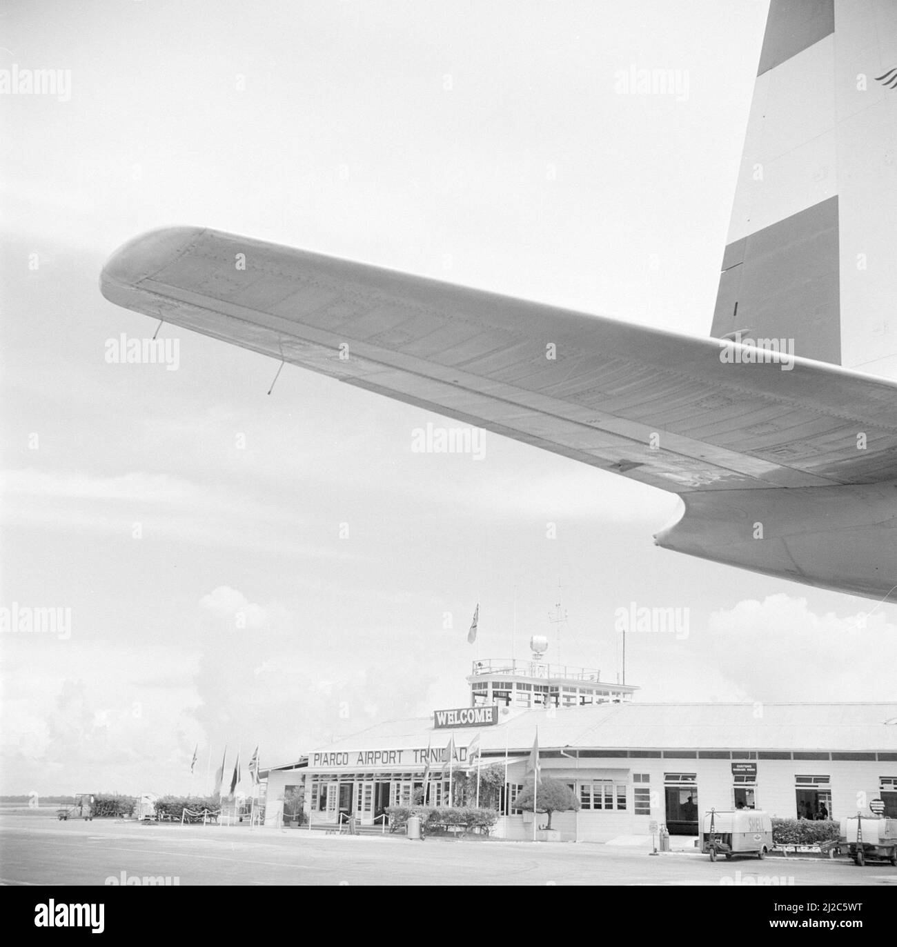 Porto di Spagna Piarco Aeroporto di Trinidad ca. Ottobre 1, 1955 Foto Stock