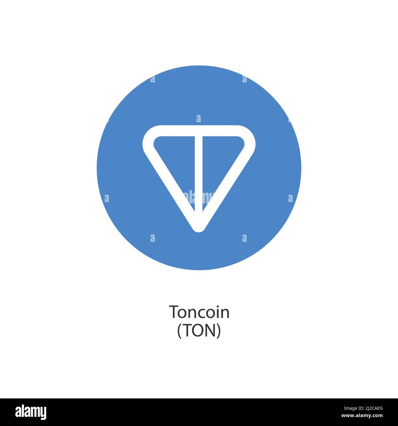 Toncoin TONN cryptocurrency logo icona semplice vettore Illustrazione Vettoriale