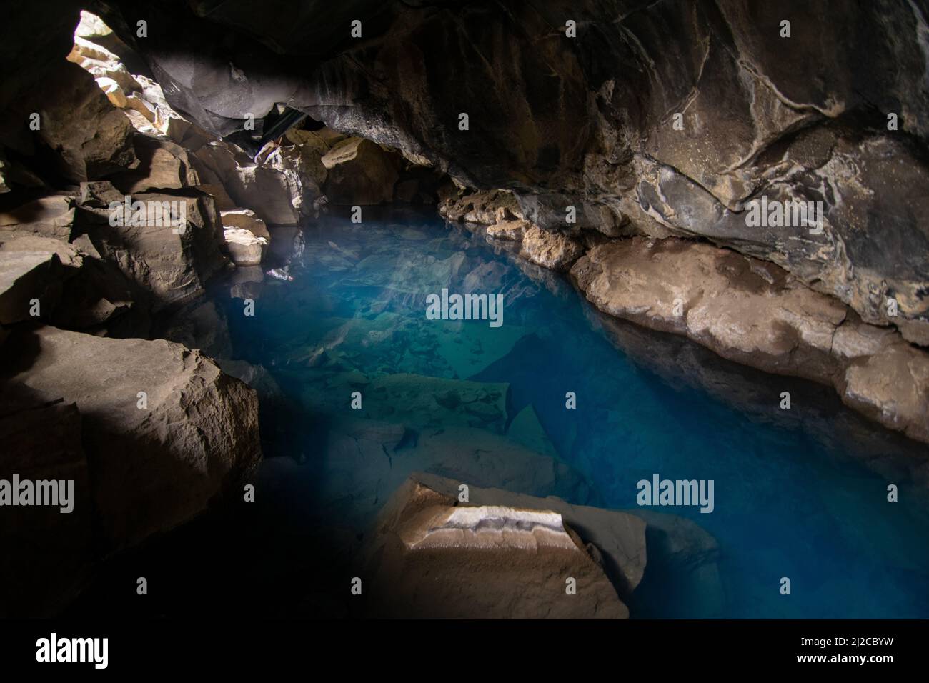 Grjótagjá grotta in Islanda Foto Stock