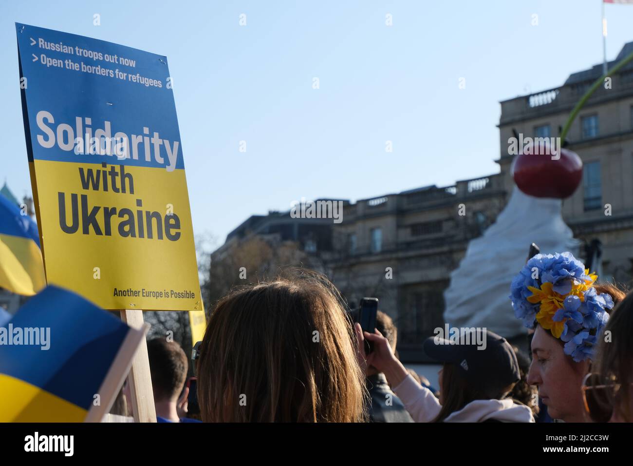 Marzo di protesta Ucraina, Londra. Foto Stock
