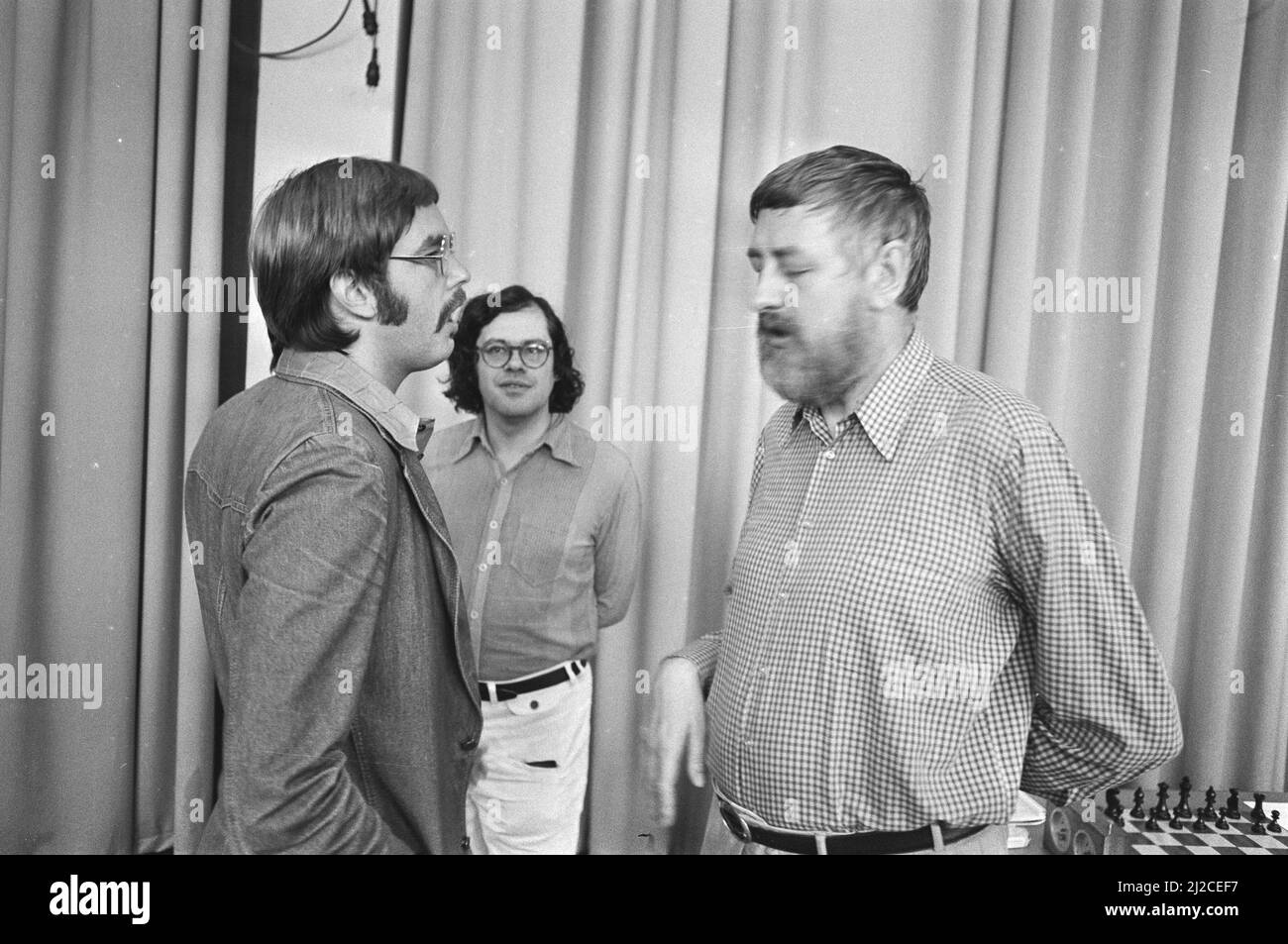 Torneo IBM ad Amsterdam, da sinistra a destra: Bohm, R e Donner ca. Luglio 10, 1976 Foto Stock