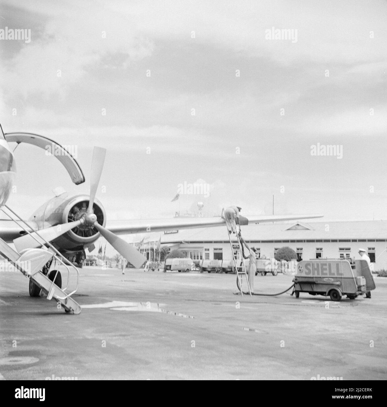 Aeroporto Porto di Spagna a Trinidad ca. Ottobre 1, 1955 Foto Stock