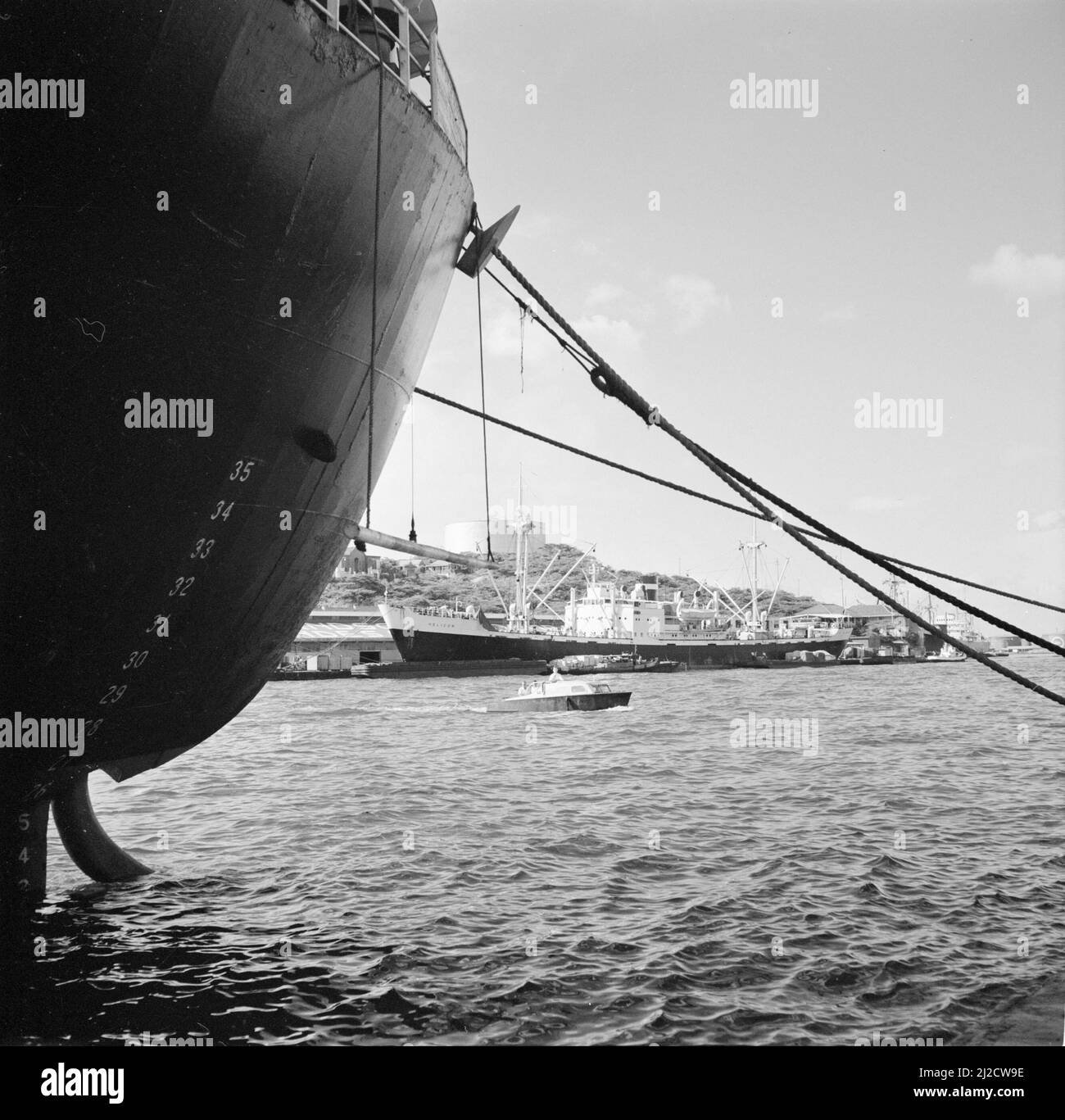 Il porto di Willemstad ca. Ottobre 1955 Foto Stock