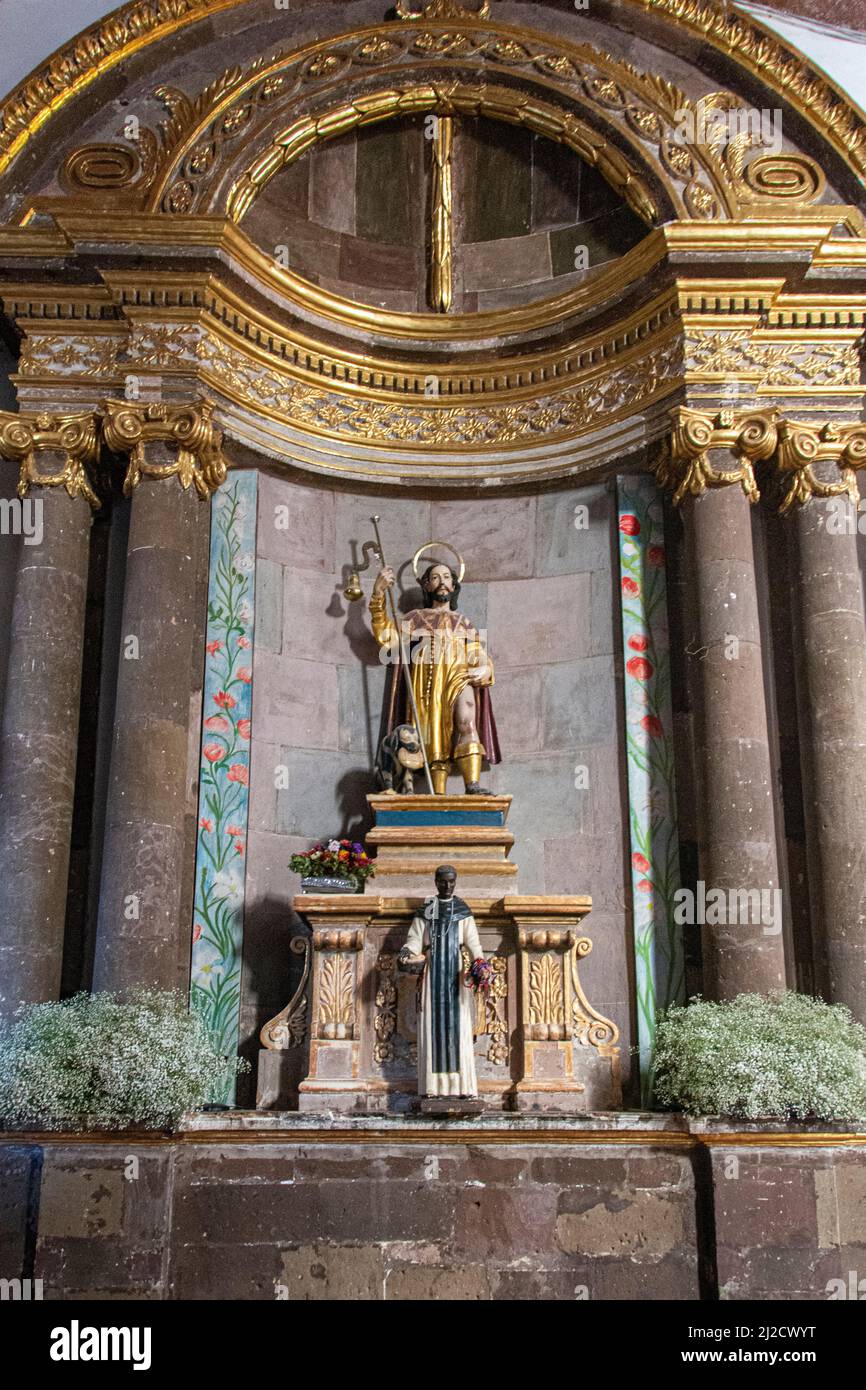 Immagine interna della Chiesa di San Michele Arcangelo o la Parroquia de San Miguel Arcangel, San Miguel de Allende, Guanajuato, Messico. Foto Stock