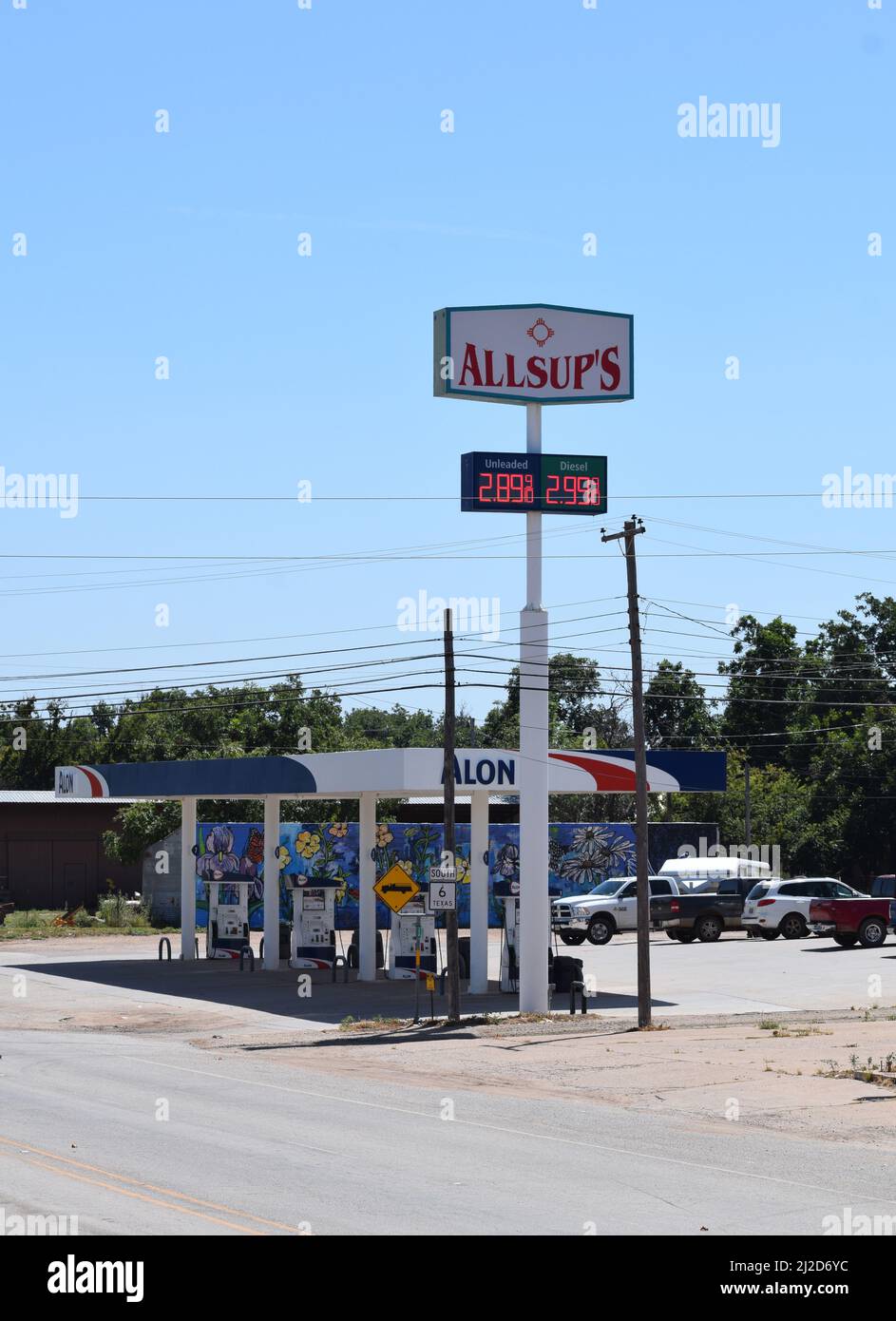 Allsup's Convenience Store a Rule Texas - Agosto 2011 Foto Stock